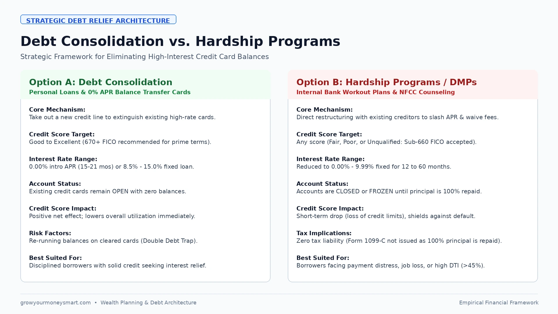 Debt Consolidation vs Hardship Programs comparative decision architecture blueprint