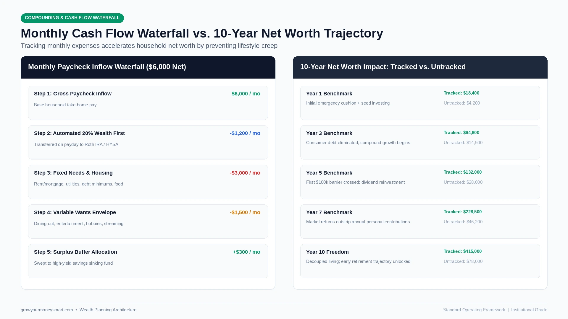 free monthly budget spreadsheet cash flow waterfall and net worth tracking projection